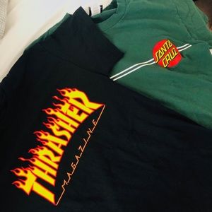Thrasher t-shirt  & Santa Cruz t-shirt - Small